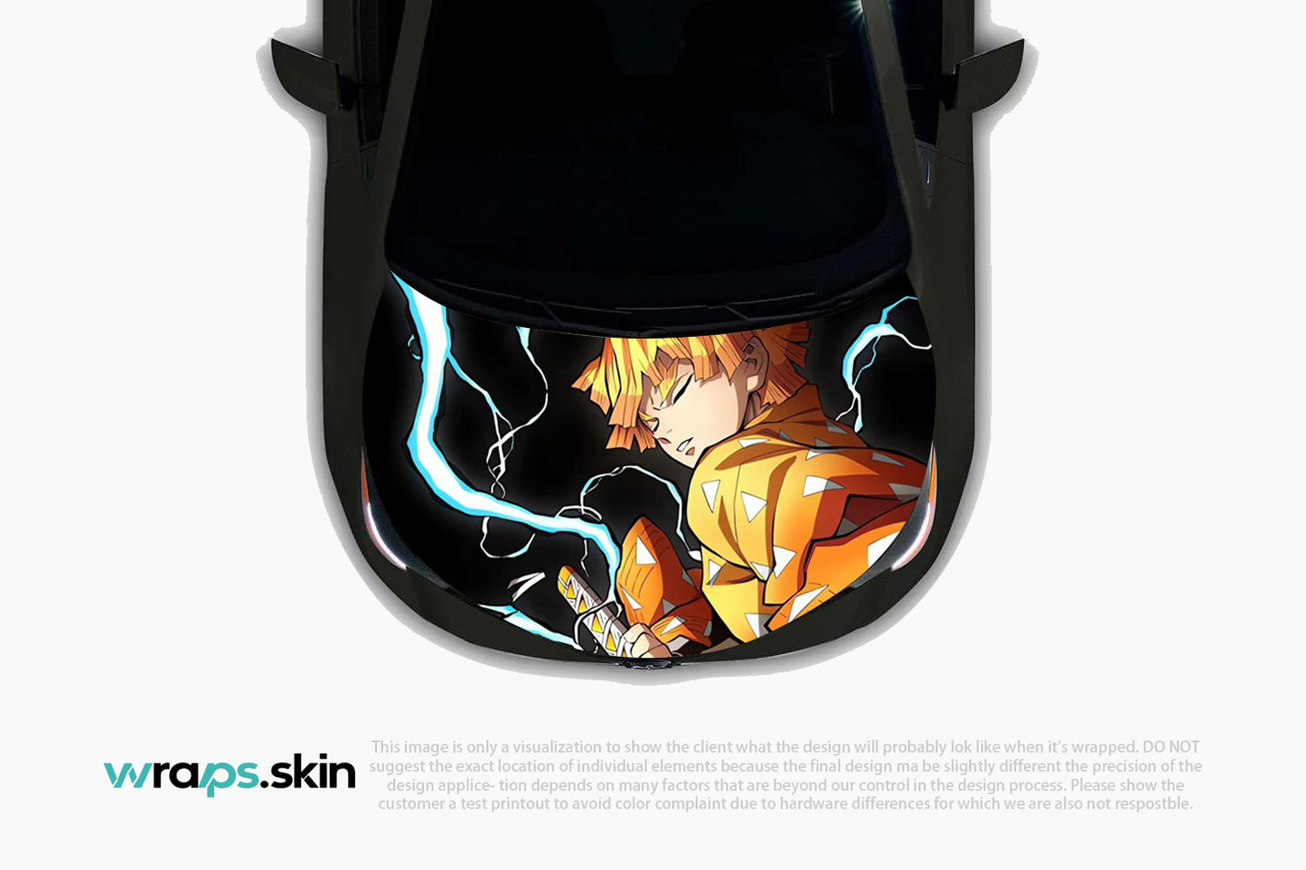 Lightning Strike Premium Custom Hood Wrap