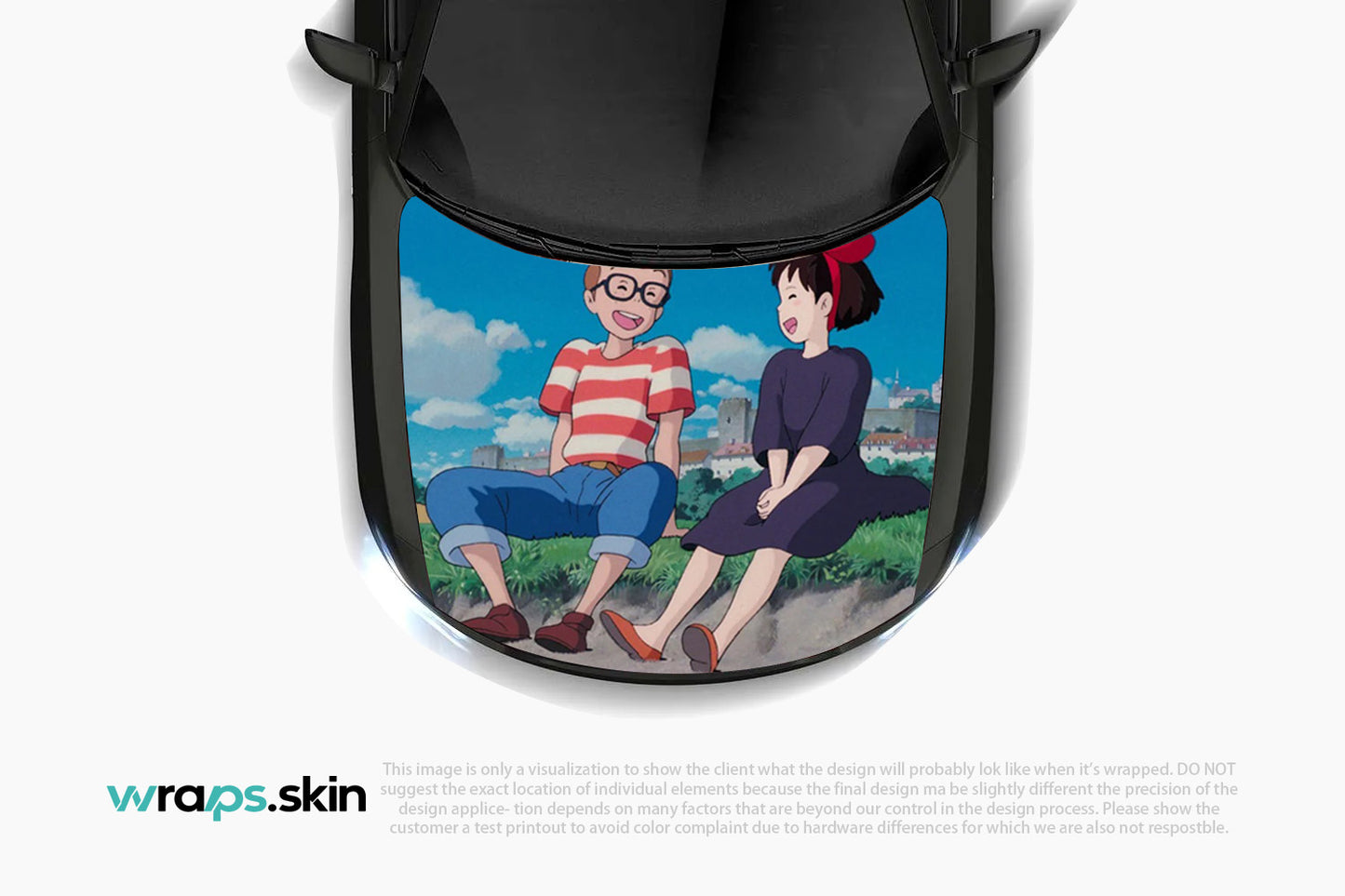 Premium Custom Anime Character Hood Wrap Coastal Town Friendship Series