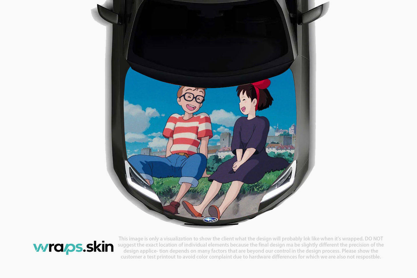 Premium Custom Anime Character Hood Wrap Coastal Town Friendship Series
