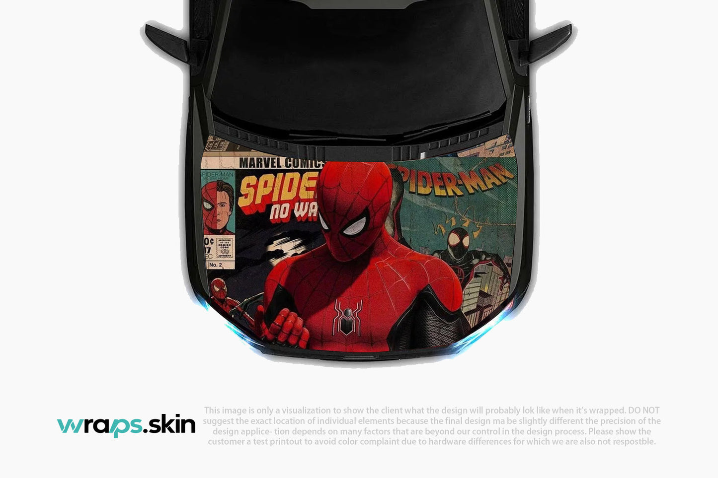 Dynamic Web-Slinger Themed Hood Wrap