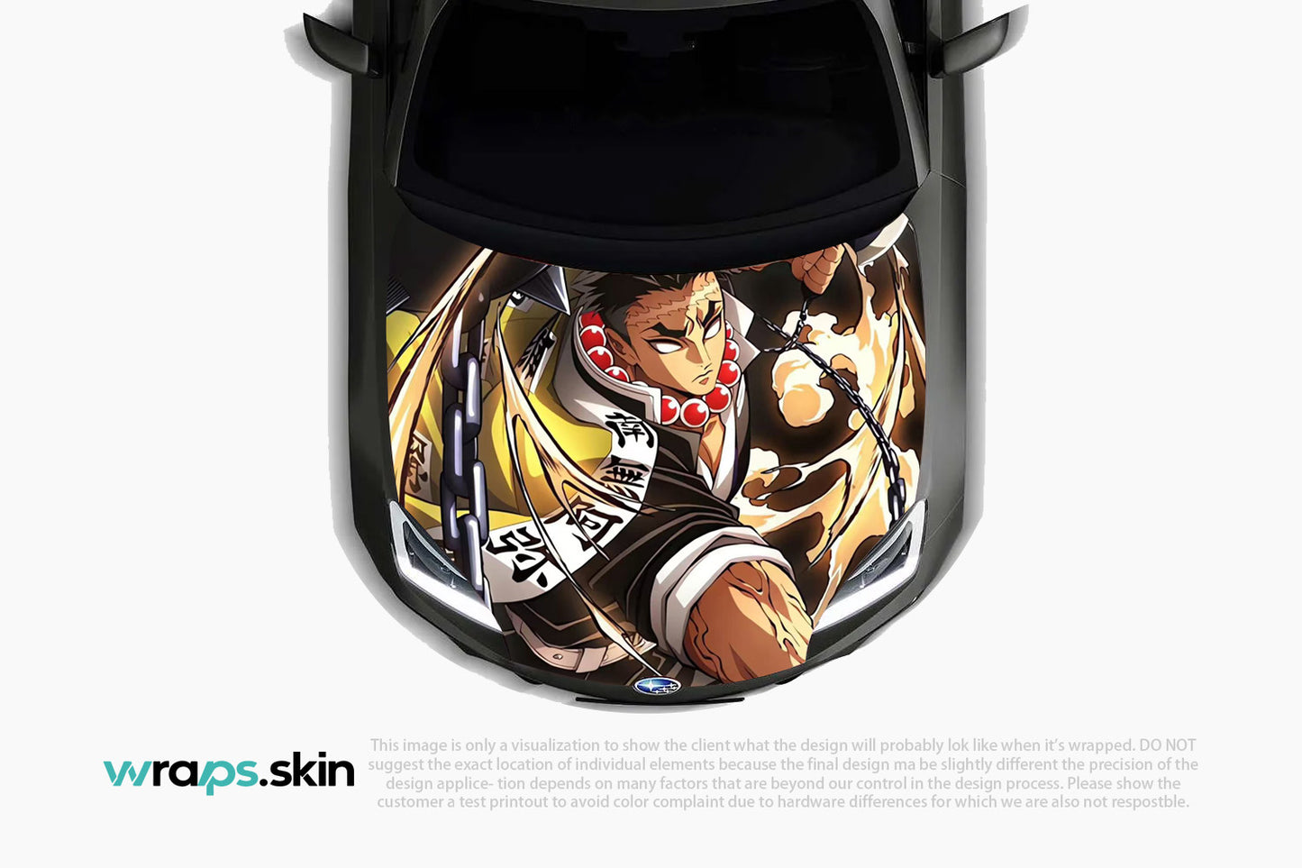 Inferno's Heart Premium Custom Hood Wrap