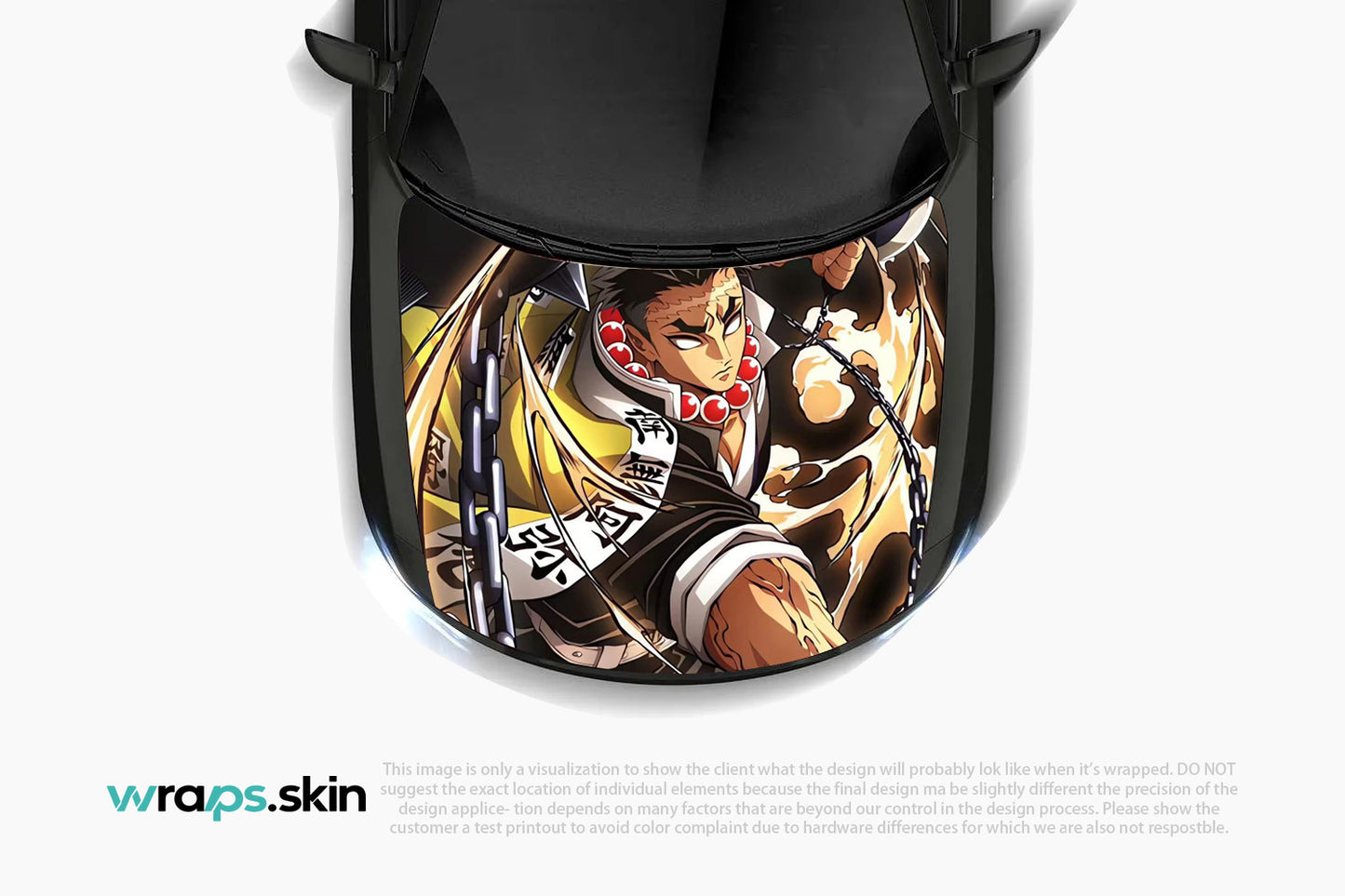 Inferno's Heart Premium Custom Hood Wrap