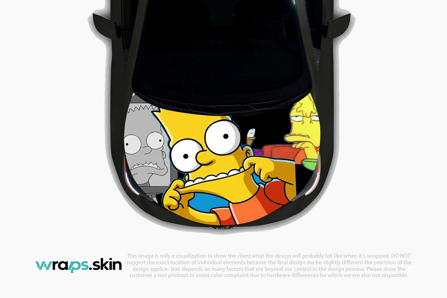 Yellow Family Mayhem Premium Custom Hood Wrap