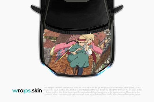 Premium Custom Anime Character Hood Wrap Rooftop Romance Series