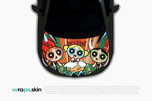 Premium Custom Anime Character Hood Wrap Cute Defenders Family Series