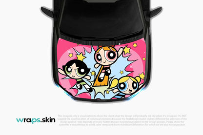 Premium Custom Anime Character Hood Wrap Super Heroines Trio Series