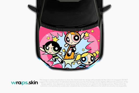 Premium Custom Anime Character Hood Wrap Super Heroines Trio Series