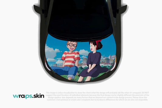 Premium Custom Anime Character Hood Wrap Coastal Town Friendship Series
