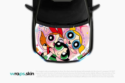 Premium Custom Anime Character Hood Wrap Sweet Sisters Portrait Series
