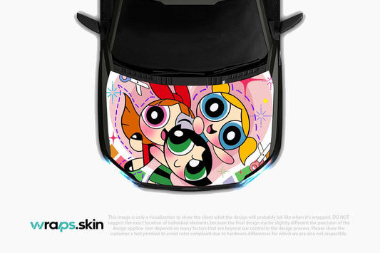 Premium Custom Anime Character Hood Wrap Sweet Sisters Portrait Series