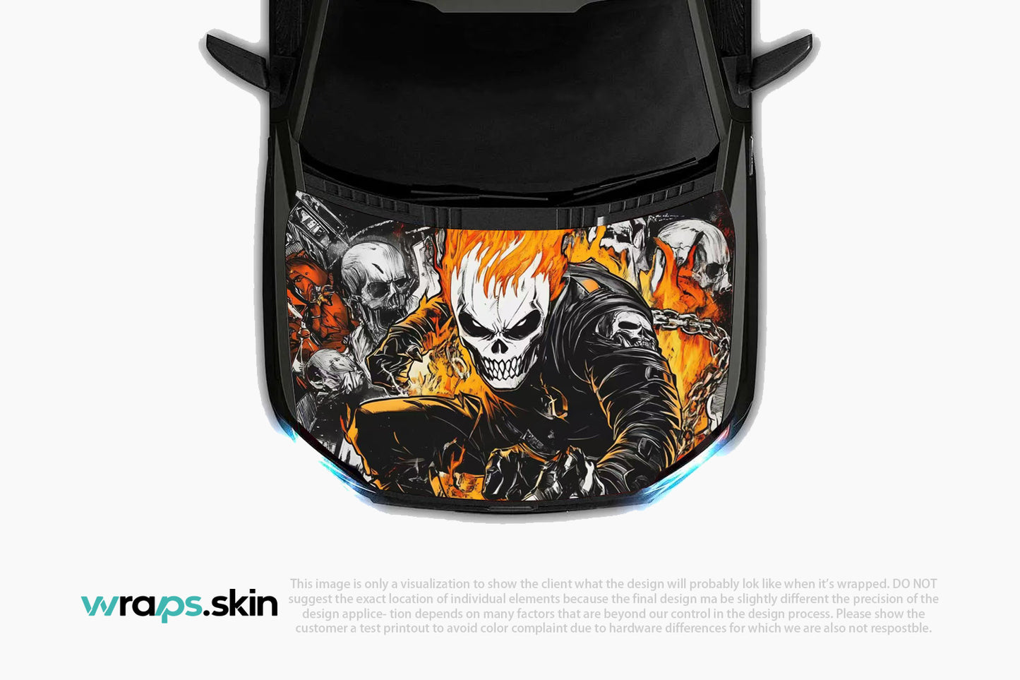 Premium Custom Anime Character Hood Wrap Blazing Skull Dominion Series