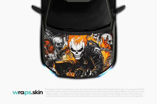 Premium Custom Anime Character Hood Wrap Blazing Skull Dominion Series