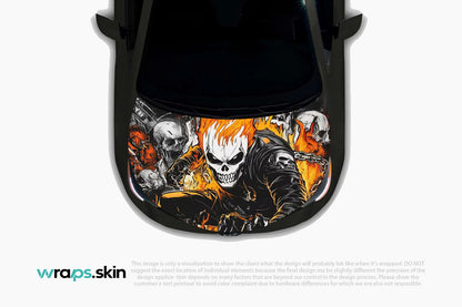 Premium Custom Anime Character Hood Wrap Blazing Skull Dominion Series
