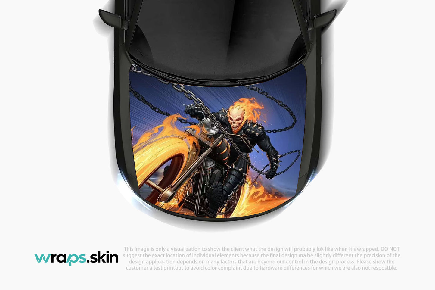 Premium Custom Anime Character Hood Wrap Midnight Inferno Rider Series