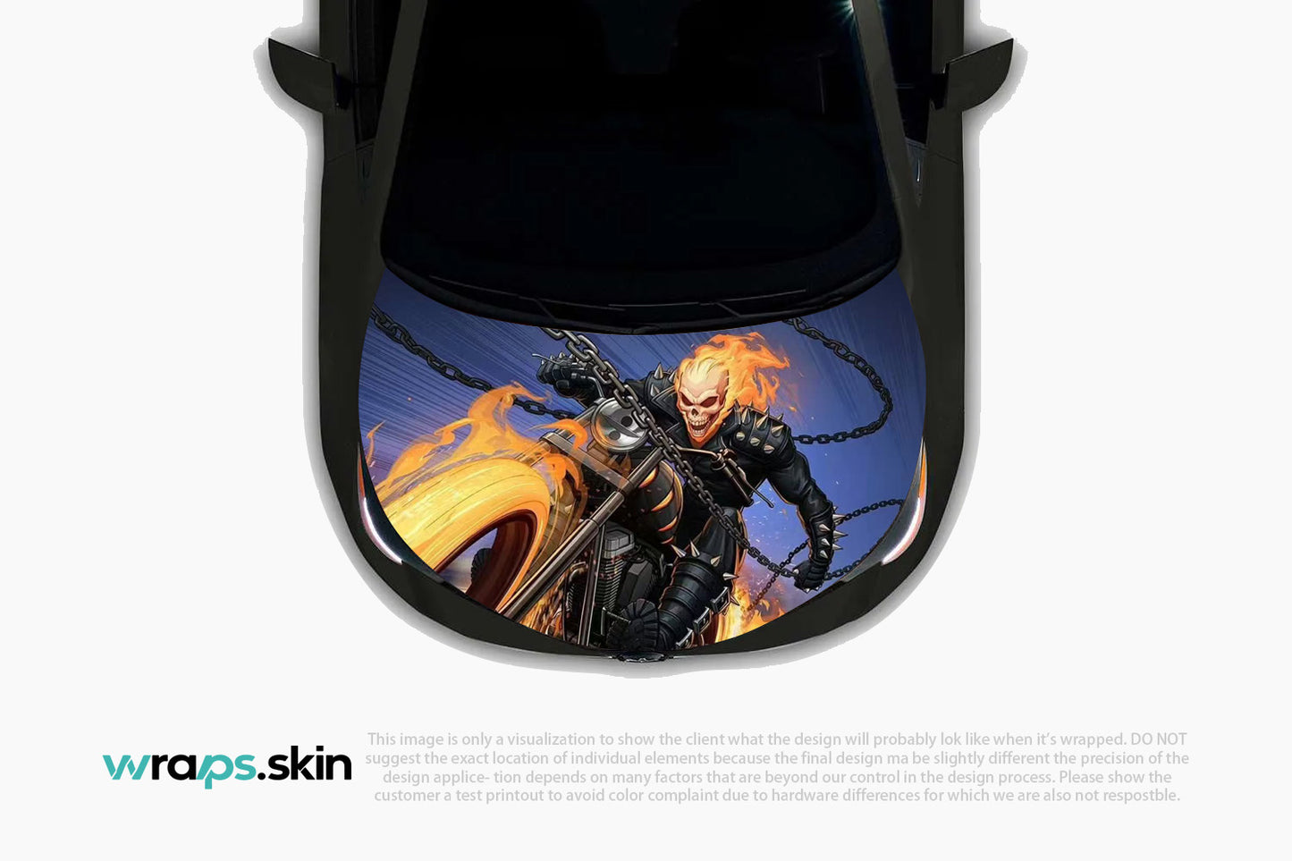 Premium Custom Anime Character Hood Wrap Midnight Inferno Rider Series